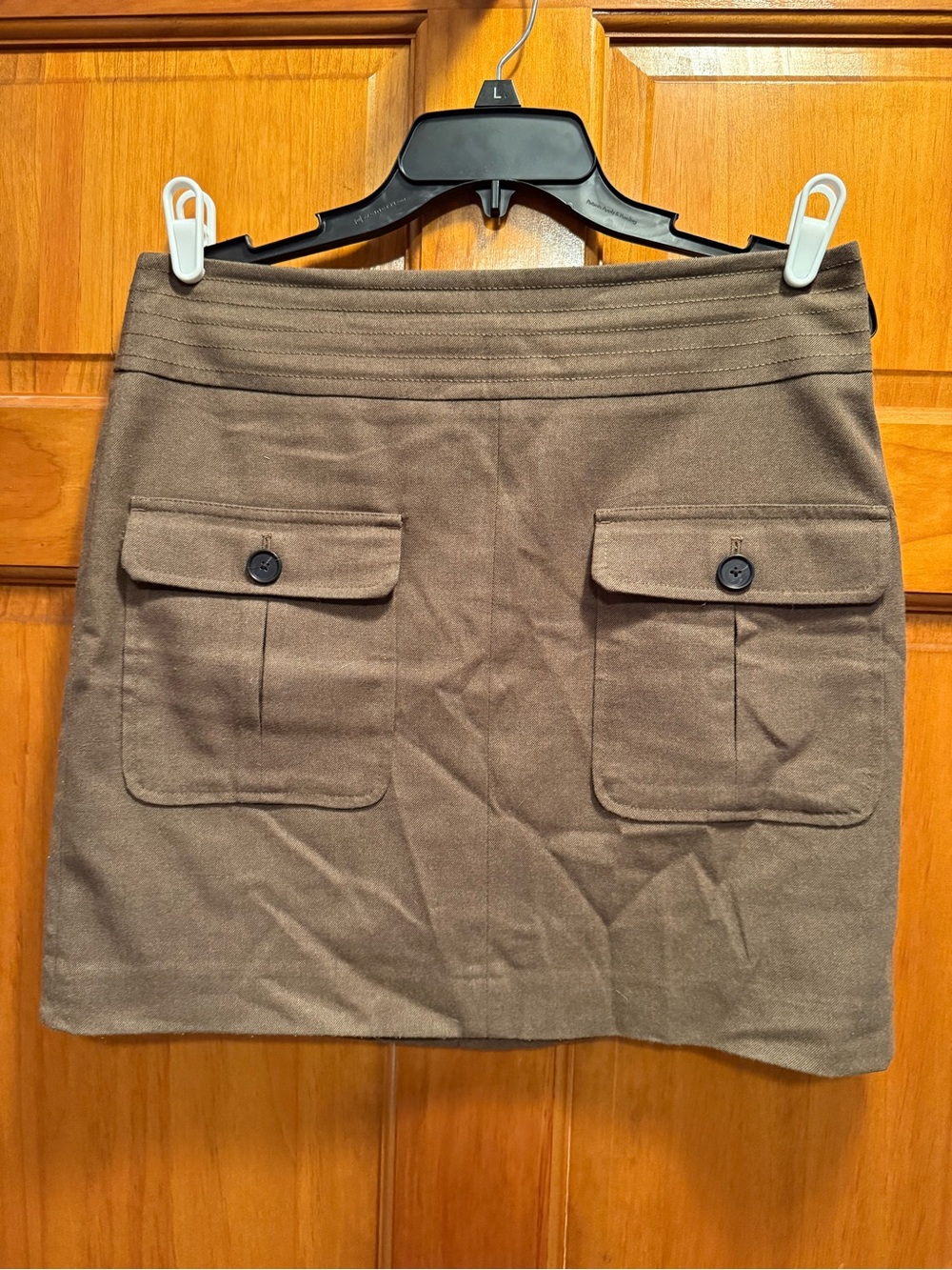 LOFT Taupe Pocket Mini Skirt